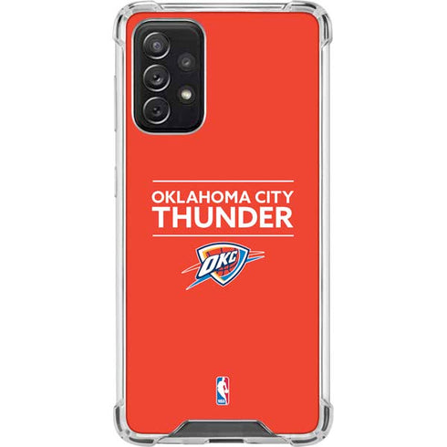 NBA Oklahoma City Thunder Standard - Orange Galaxy A72 5G Clear Case
